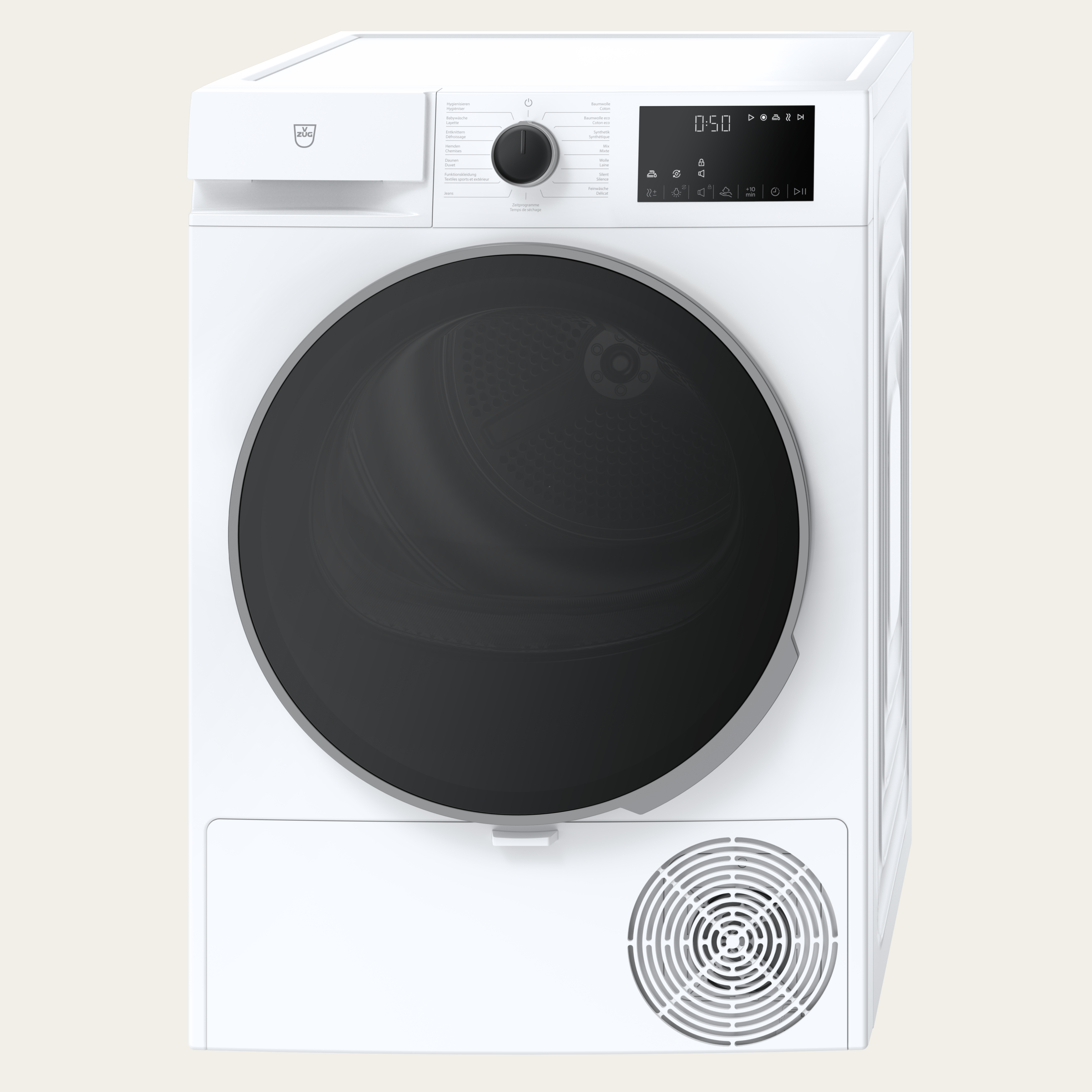 V-ZUG Tumble dryer Tumble dryer V400, Door hinge: Left, Nominal capacity: 8 kg, Digital display