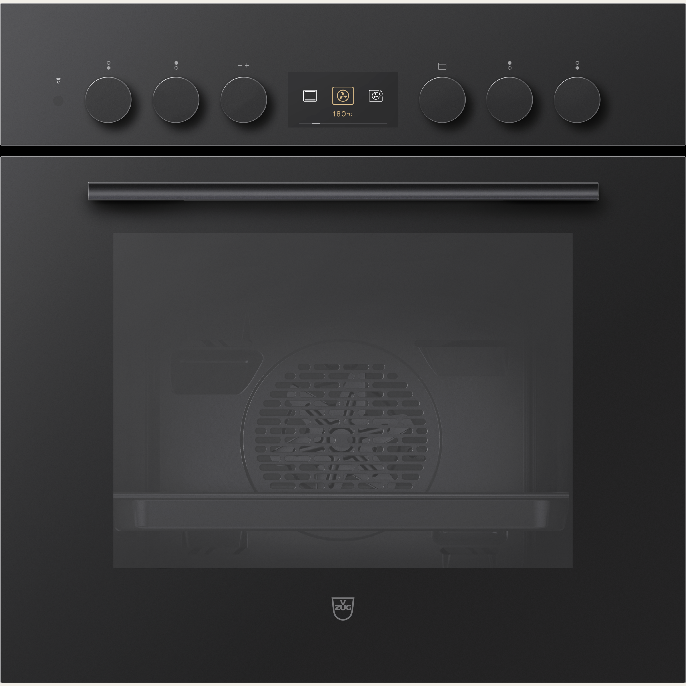 V-ZUG Cooker Combair V600 6UH, Standard width: 60 cm, Standard height: 60 cm, Nero with glass, Handle: Nero, dial, V-ZUG-Home, TopClean, Appliance drawer, Number of controllable cooking zones: 4, 230V