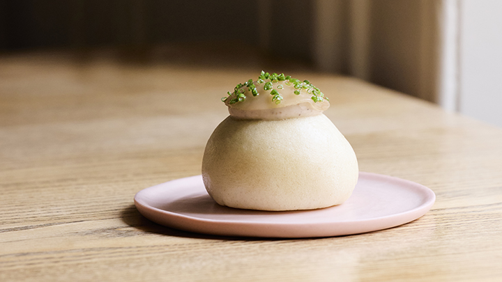 Buns aux champignons et à la truffe cuits à la vapeur